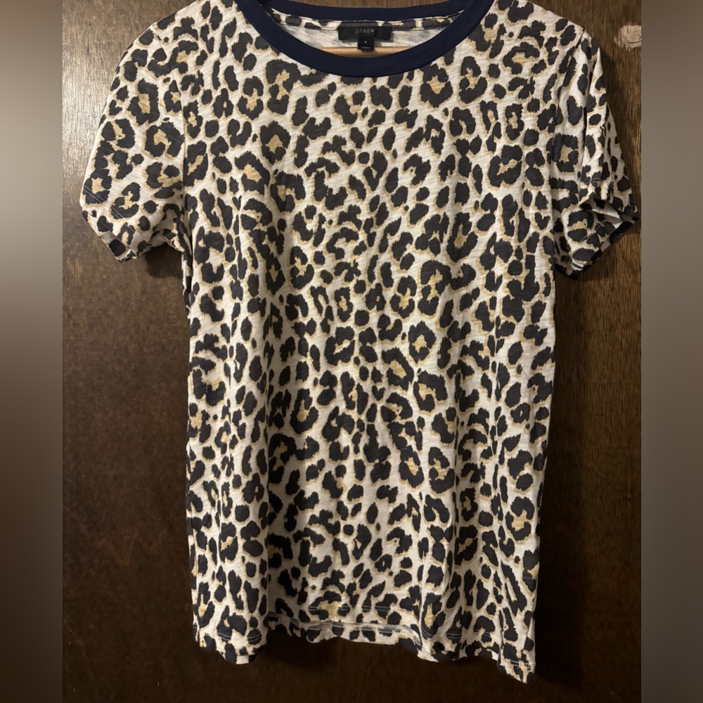 I. Crew animal print tee size small.